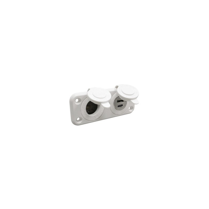 1451616 Presa accendisigari + USB-A + USB-C bianca