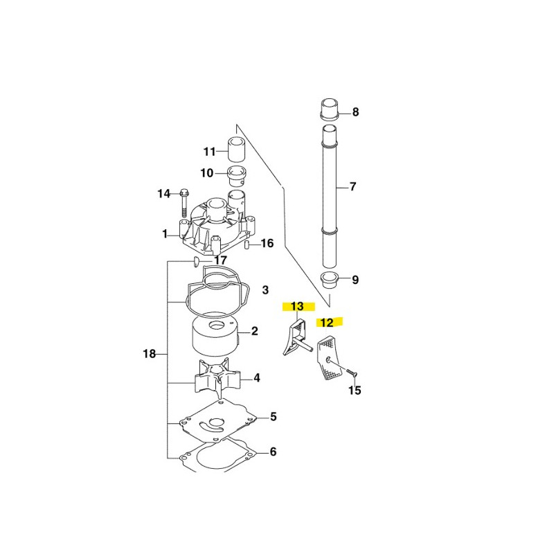 5036906 PRESA MARE JOHNSON 25HP