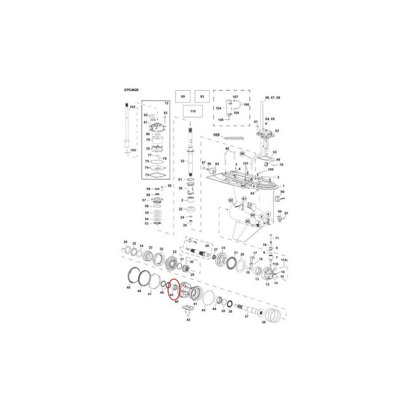 5009136 CUSCINETTO ASSE G2 EVINRUDE 5009136