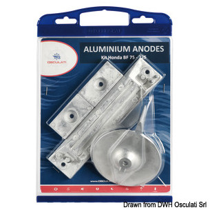 4329161 Kit anodi fuoribordo alluminio Honda 75/225 Hp