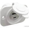 1451615 Presa incasso doppia USB Type-A + Type-C bianca