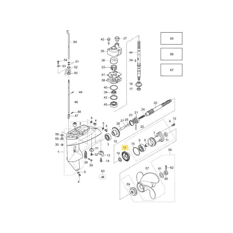 5040683 INGRANAGGIO PIEDE 15 HP 4T