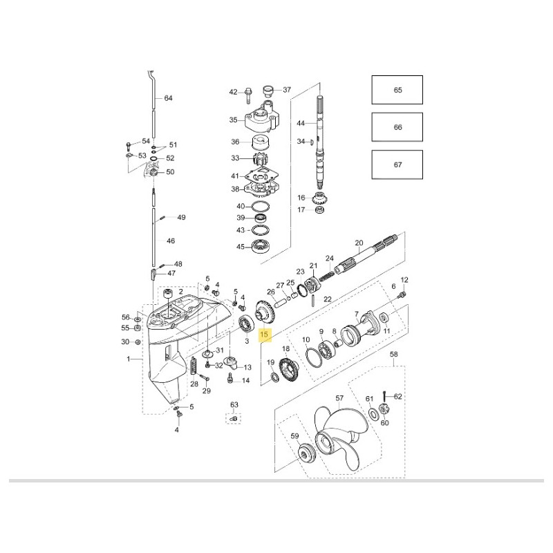 5040681 INGRANAGGIO PIEDE 15 HP 4T 5040681