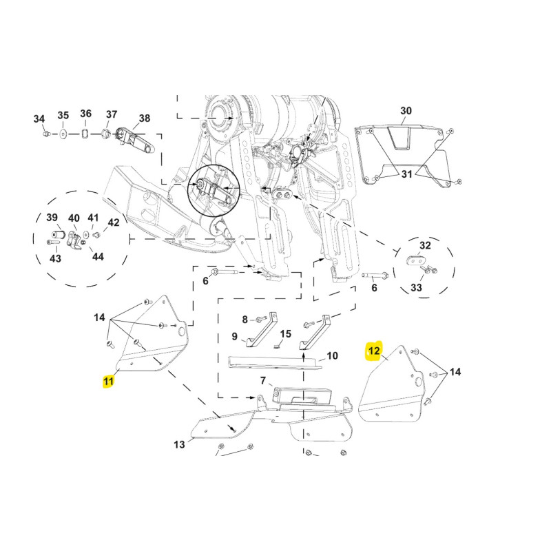 0357702 DEFLETTORE TRIM EVINRUDE G2