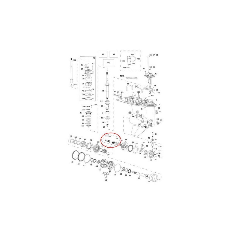 5007404 ASSE ELICA evinrude G1 5007404