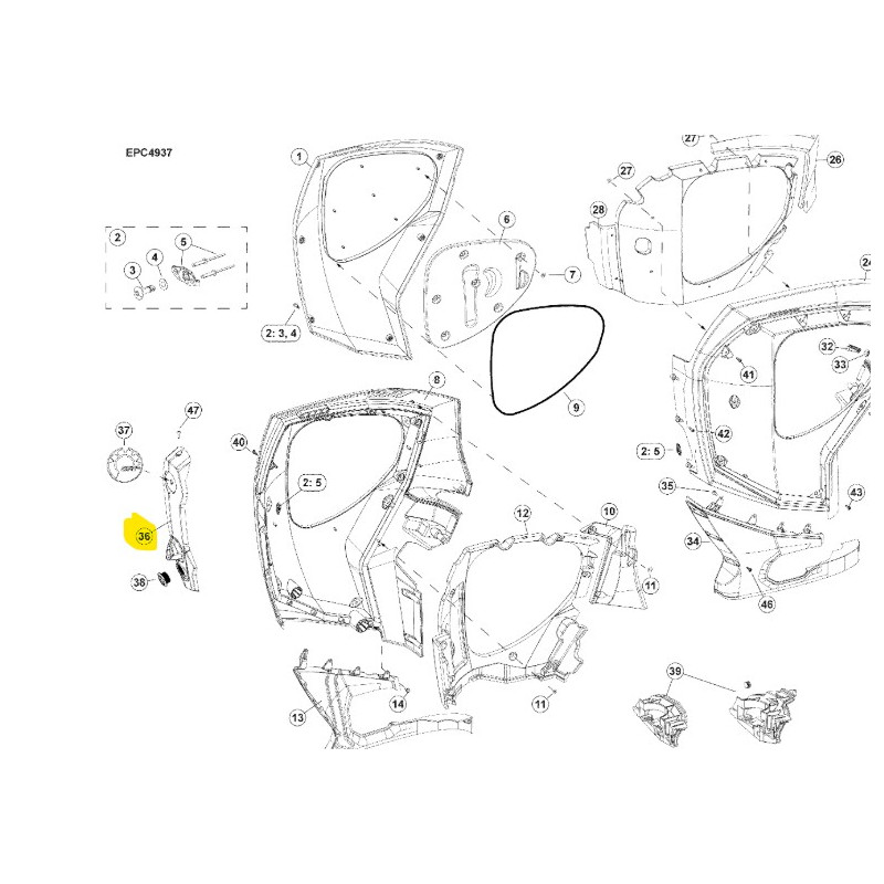 5010942 COVER AY,FRM-REAR 5010942