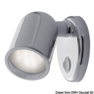 1386812 Applique Tube 10 LED ABS cromato