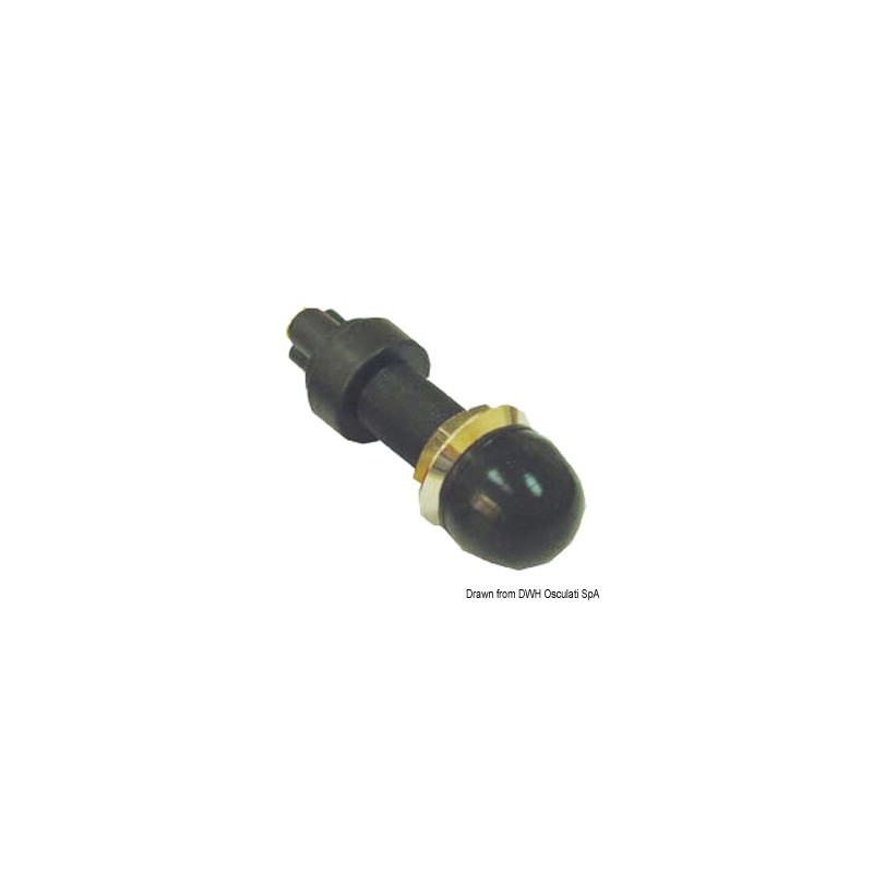 Pulsante stagno nero in ottone