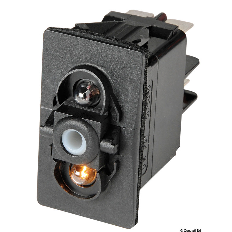 Interruttore (ON)-OFF-(ON) 2 lampadine 12 V