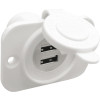 PRESA INCASSO DOPPIA USB BIANCA