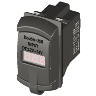 PRESA CORRENTE CON USB E VOLTOMETRO
