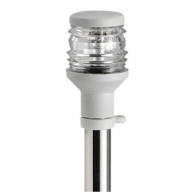 1111002 Asta 60 cm inox con fanale plastica bianca