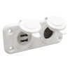 1451612 PRESA 12V + DOPPIA USB BIANCA